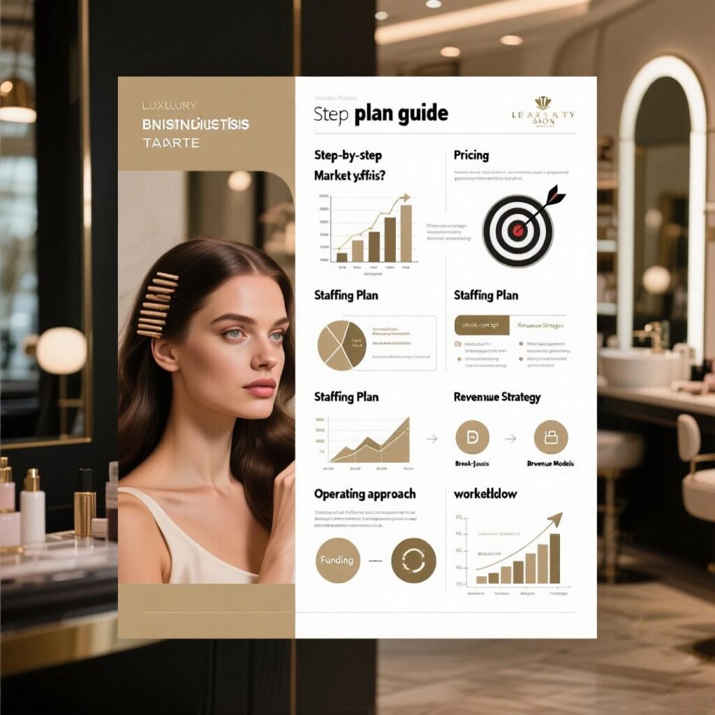 How do I create a business plan for a hair and beauty salon?